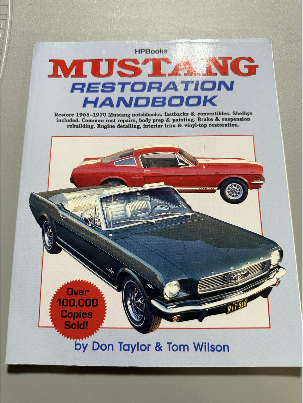 Mustang Restoration Handbook 1965-1970 HPBooks Don Taylor Vintage Ford Car PB